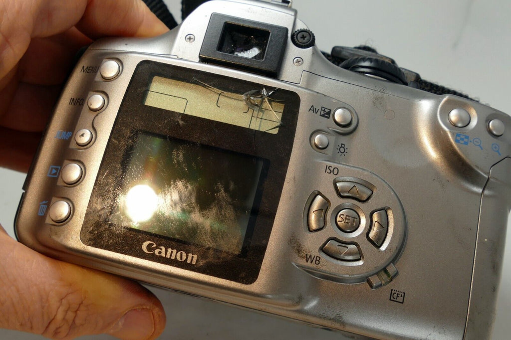 Canon EOS 300D 6MP Digital REBEL SLR Camera - works, but LCD cracked