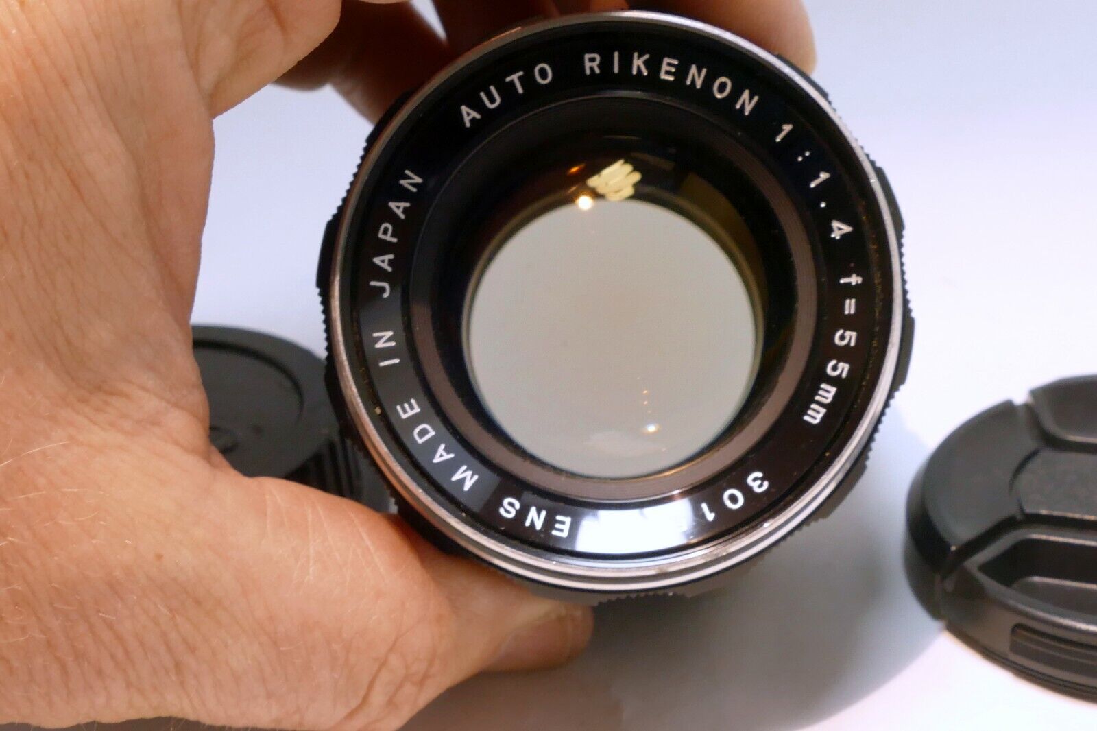 Rikenon 55mm f1.4 prime Manual lens adapted to Canon EOS EF camera T7i T8i