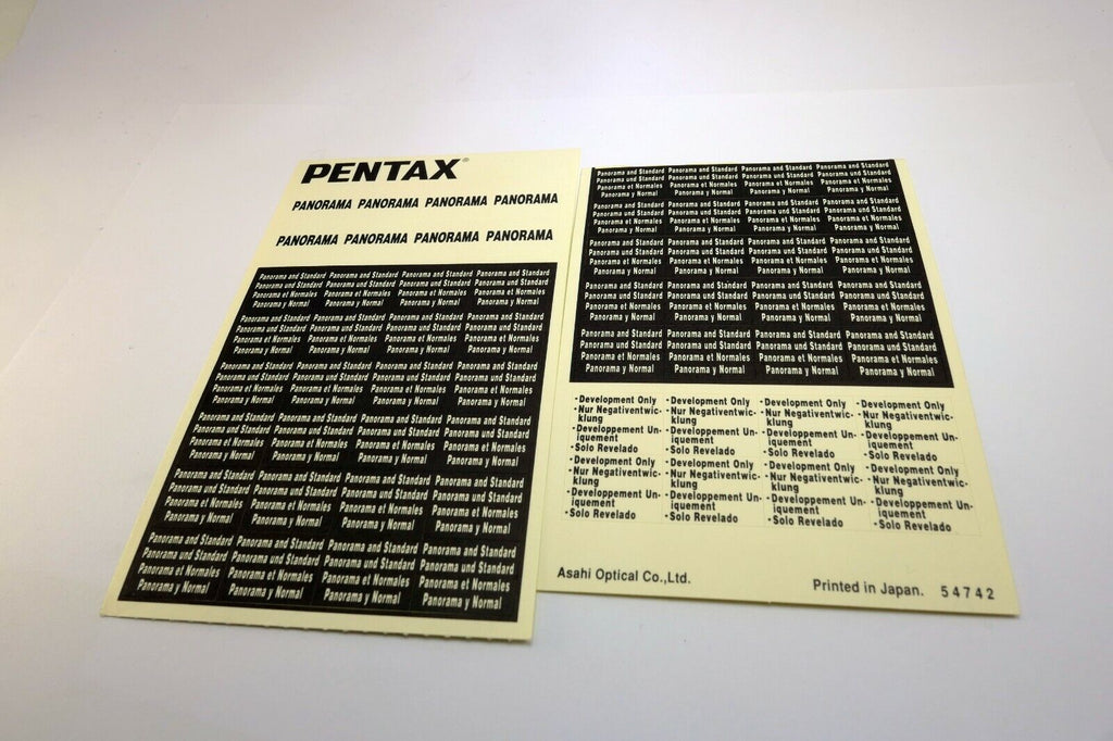 Pentax panorama sticker  for the film roll  IQ zoom series cameras 1989