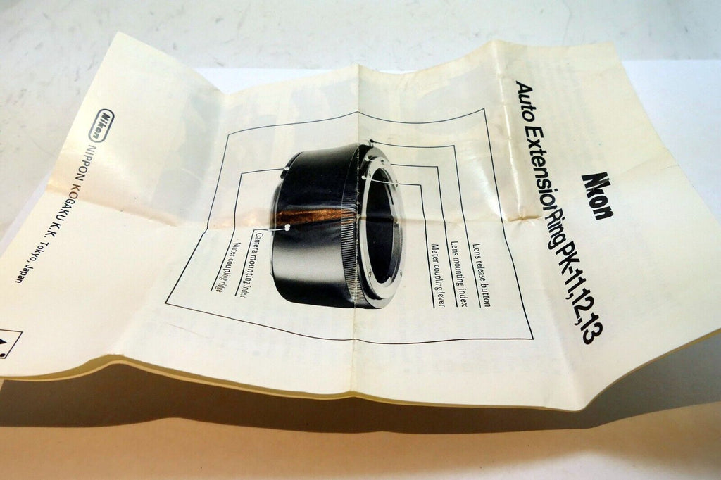 Nikon Auto Extension Tube ring PK-11 12 13 Lens Manual GUIDE