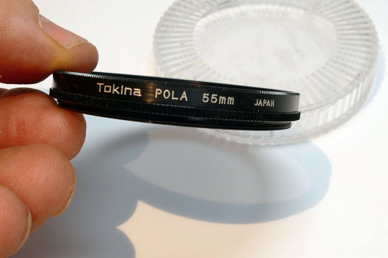 Tokina 55mm Polarizer PL with plastic case made in Japan POLA genuine OEM AT-X