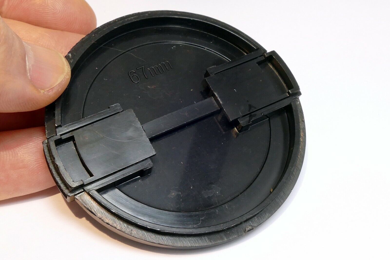 67mm snap on type Lens Front Cap black  plastic
