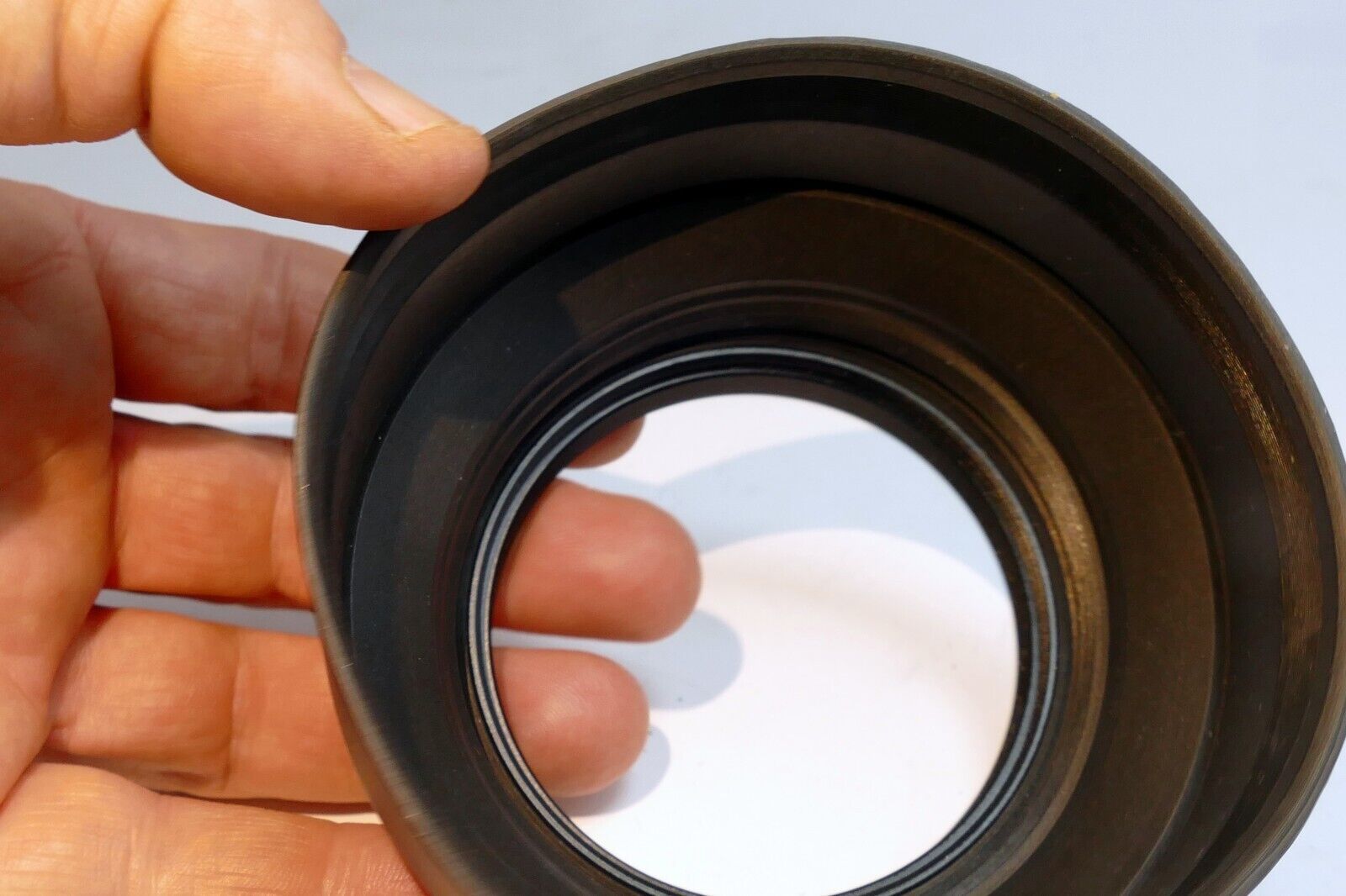 67mm Rubber  Lens Hood Shade 3-way wide angle & telephoto double threaded