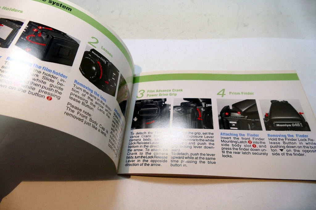 Mamiya 645 PRO Camera HANDY POCKET GUIDE Instruction Manual - concise