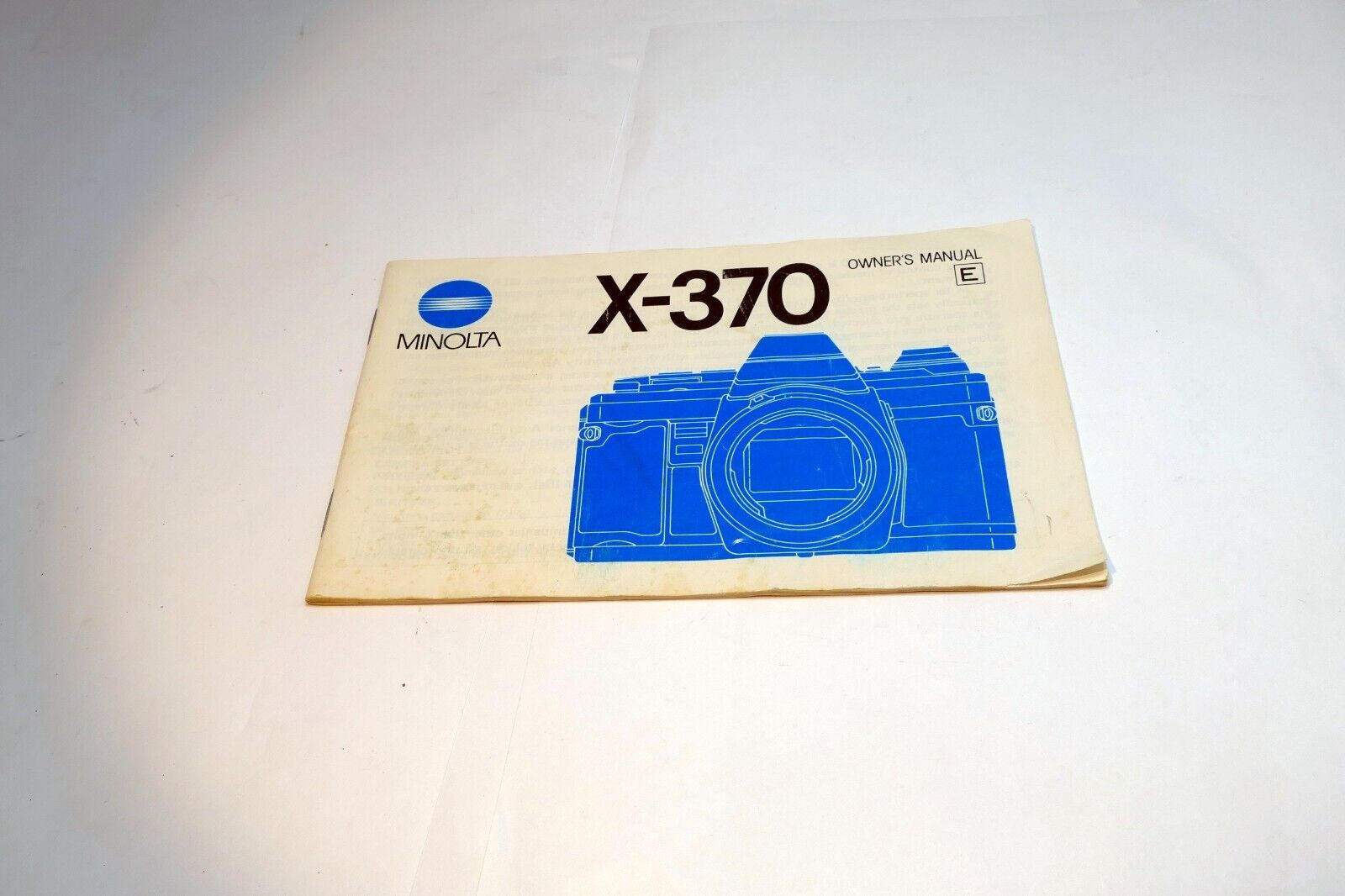 Minolta X370 Camera X-370 Instruction Owners Manual  Guide English E