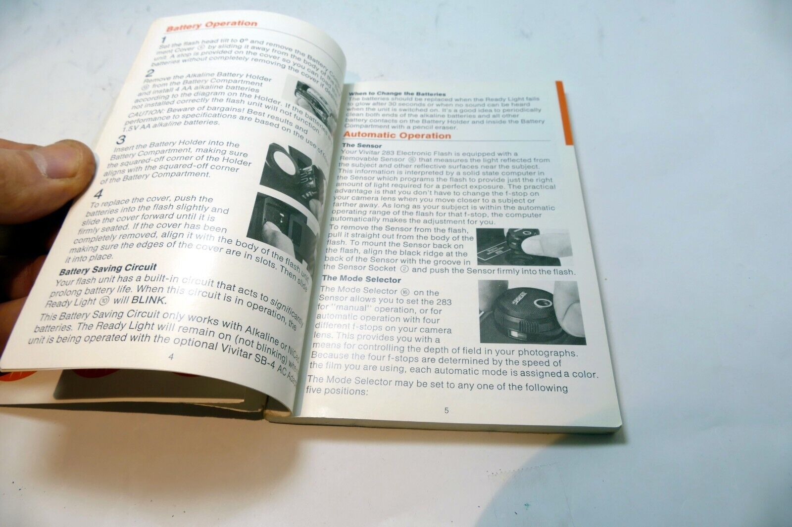 Vivitar Flash 283 Owner's manual  Instruction Guide E English Gr Sp Fr