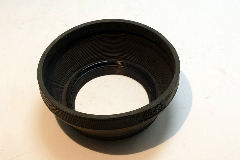 49mm Rubber Lens Hood Shade vintage double threaded for 50mm f1 f1.7 lenses