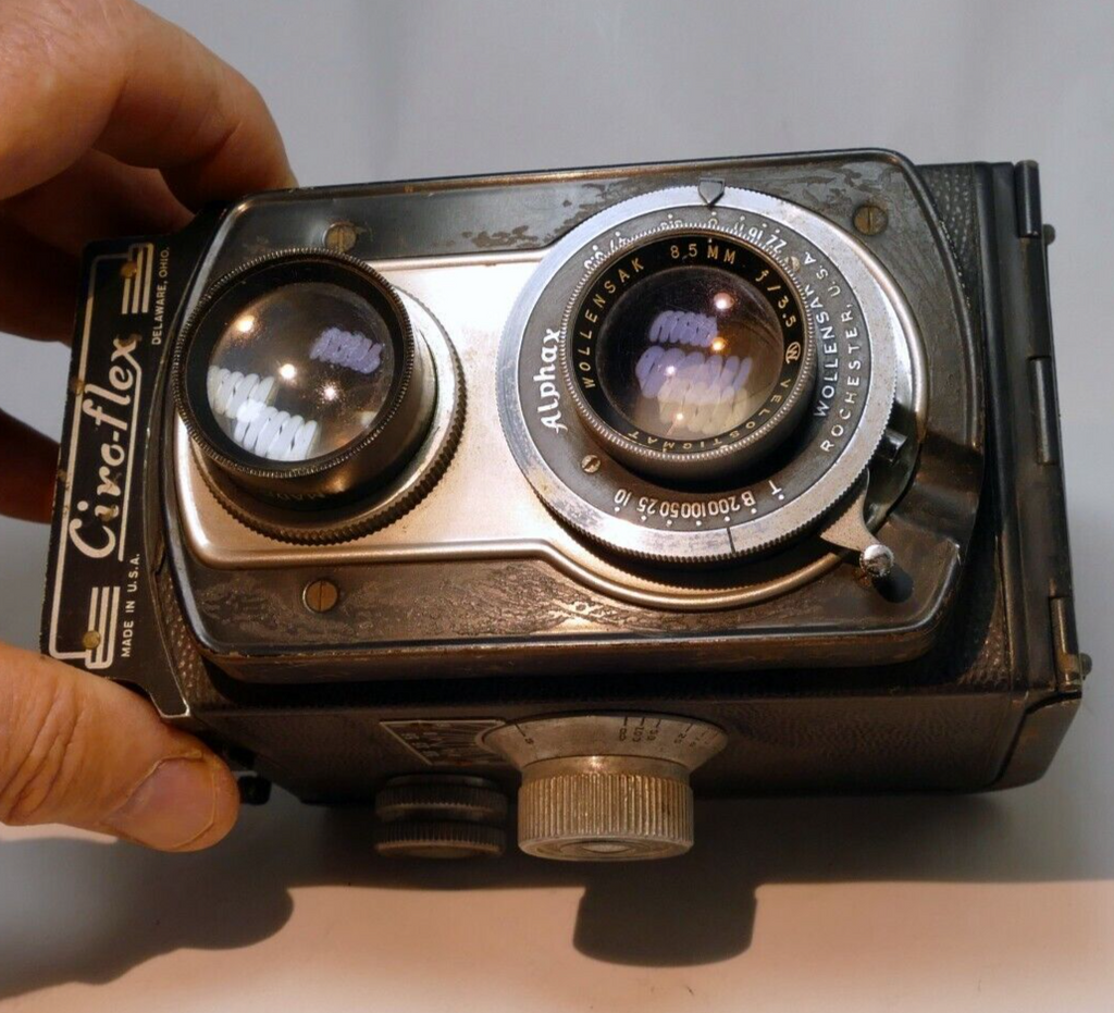 Graflex Ciro Flex TLR Camera Wollensak 85mm F3.5 Lens Alpax Shutter Rochester US