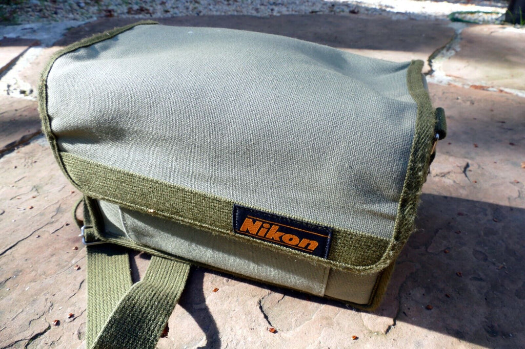 Nikon ME FG camera Case vintage Genuine OEM canvas green khaki