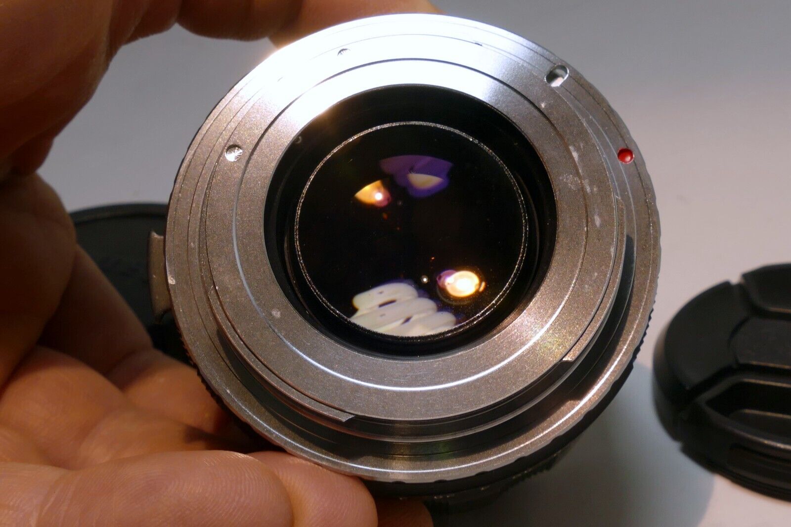 Rikenon 55mm f1.4 prime Manual lens adapted to Canon EOS EF camera T7i T8i