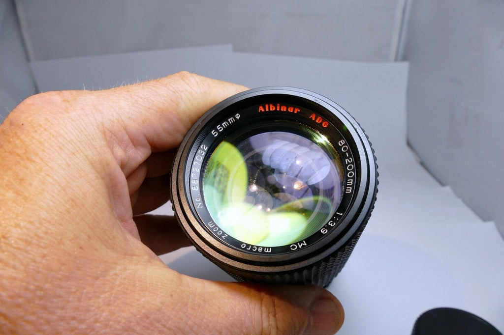 Albinar ADG 80-200mm f3.9 Minolta MD lens mount telephoto  manual focus zoom