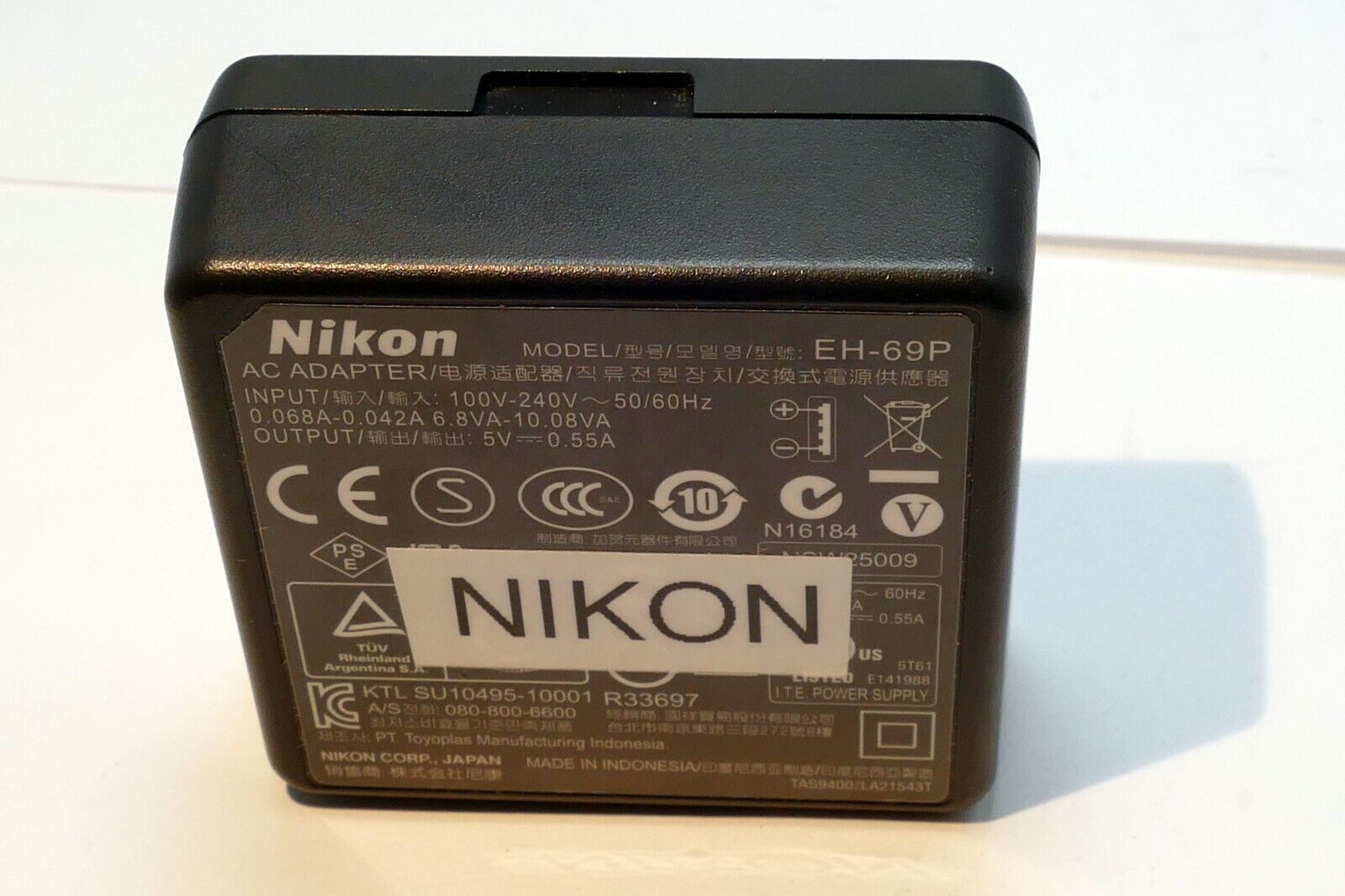 Nikon EH-69P AC battery charger adapter for Coolpix cameras OEM missing USB cabl