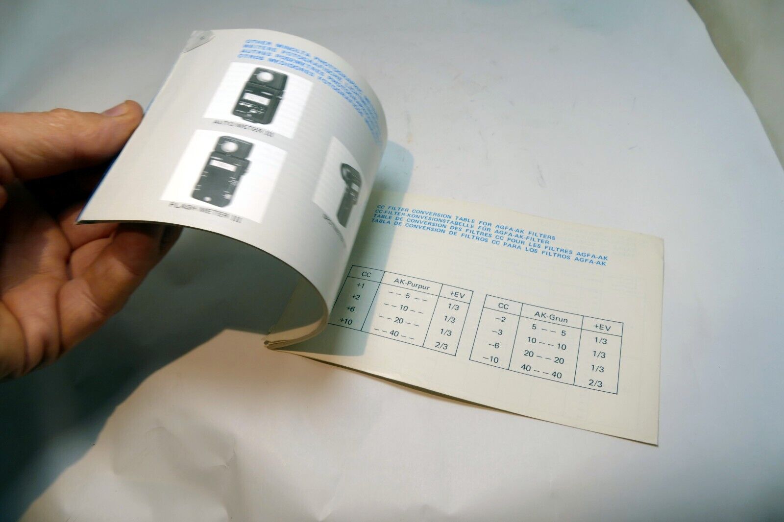 Minolta Color meter II Owner's manual  Instruction Guide E English Fr ES Gr