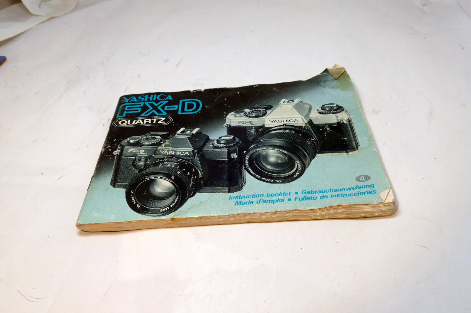 Yashica FX-D Quartz 35mm camera Guide Owner's Manual Book English En SP GR FR