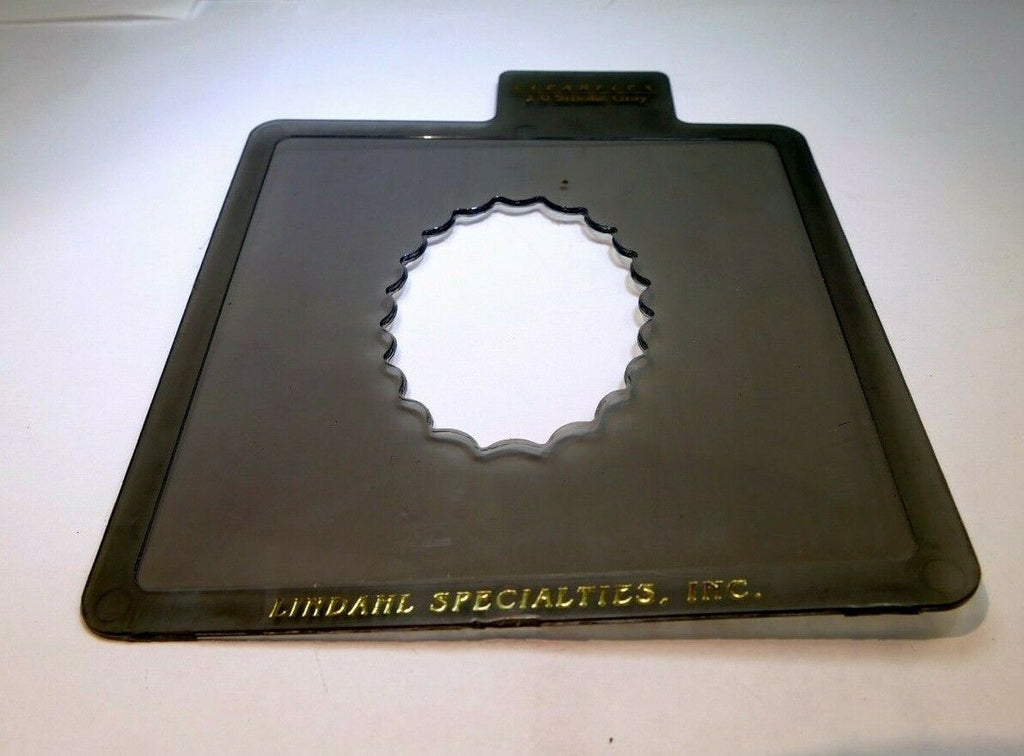 Large Vertical Oval  Lindahl Smoke Gray Vignette 4.5X4.5" Clearflex 