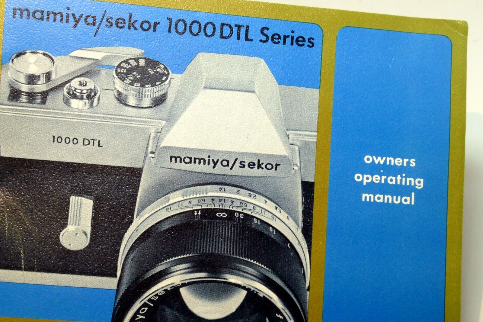 Mamiya Sekor  1000 DTL Film camera manual  Instruction Guide E English