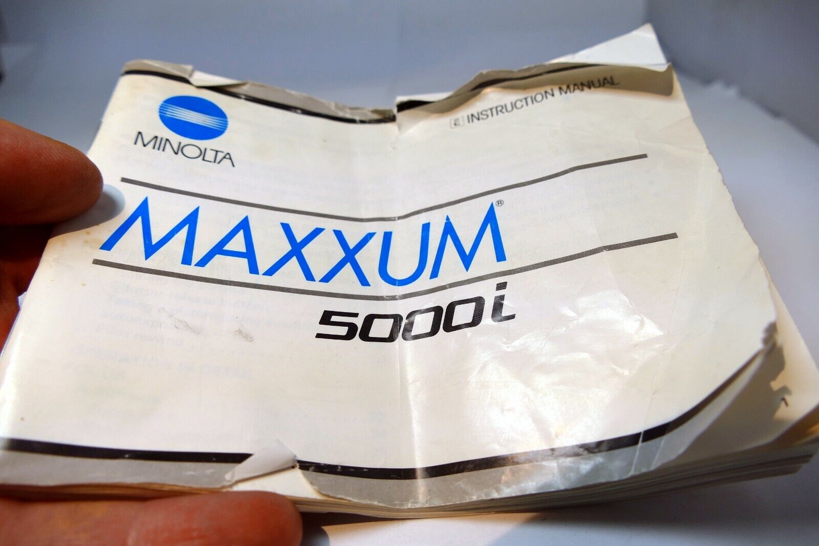 Minolta Maxxum 5000i Camera Guide Owners Manual  English EN