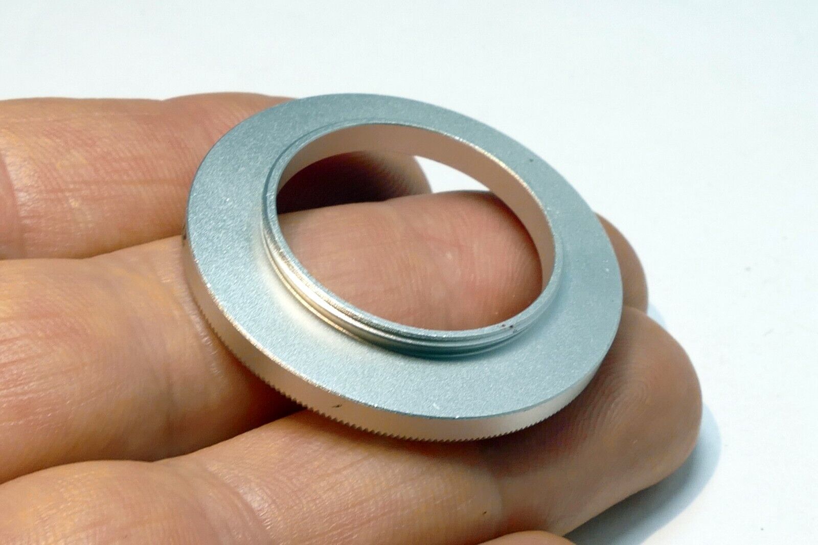 27mm to 37mm Step Up lens ring adapter  screw in threaded (chrome)