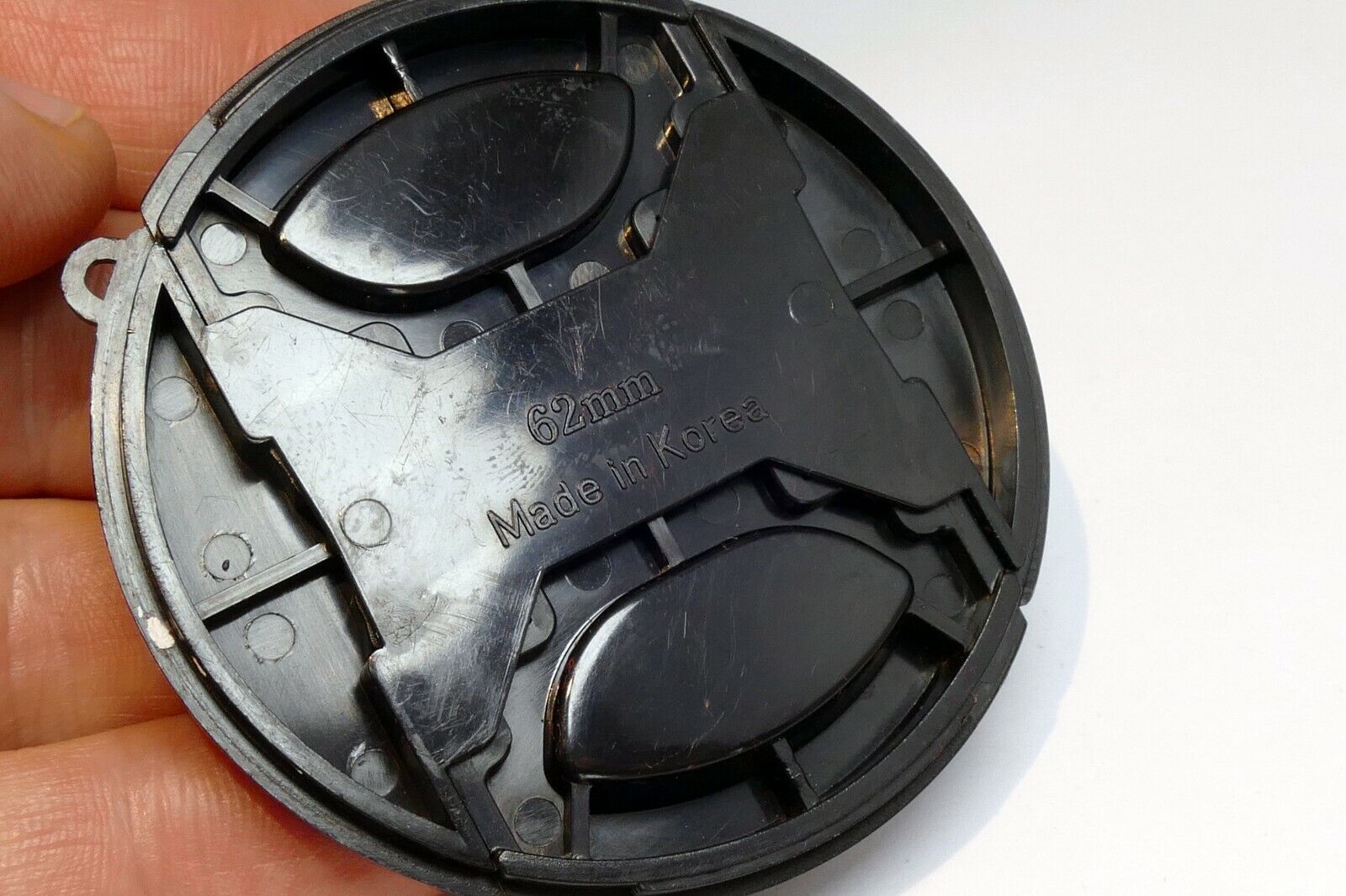 62mm Lens Front Cap Made in Korea with keeper string loop