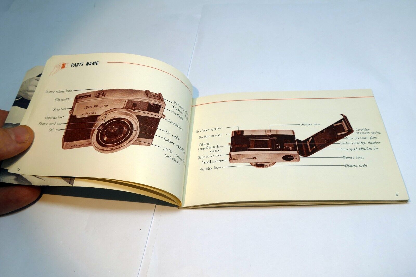 Minolta 24 Rapid  rangefinder Camera  Instruction Owners Manual  Guide English E