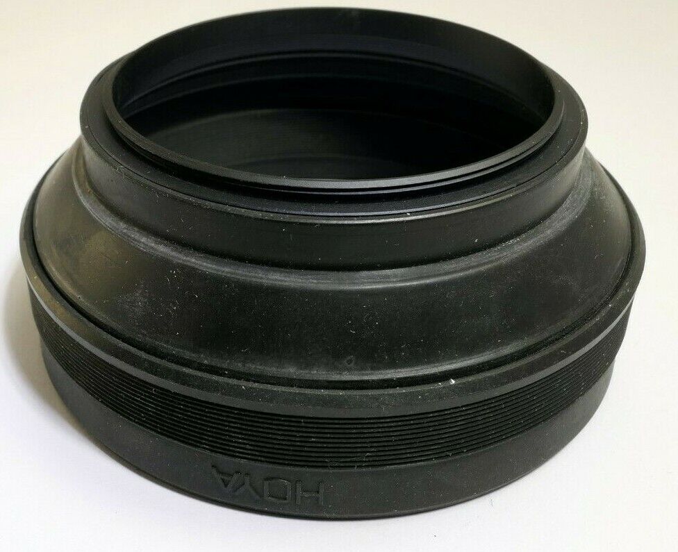 HOYA 55mm Lens Hood Shade Rubber double threaded 3-way collapsible