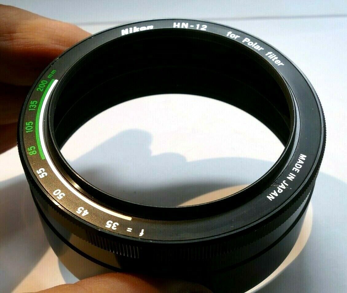 Nikon 60 OD screw in Metal Lens hood  Shade for Polar Polarizing filter  HN-12