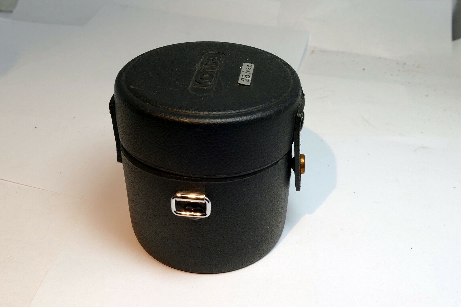 Konica Hexanon  28mm f3.5 AR empty  Hard case for lens genuine vintage