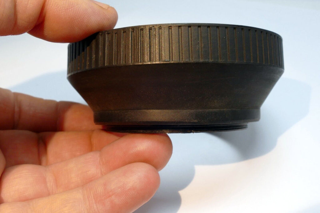 62mm Rubber Lens Hood Shade  double  threaded 3- way wide angle telephoto