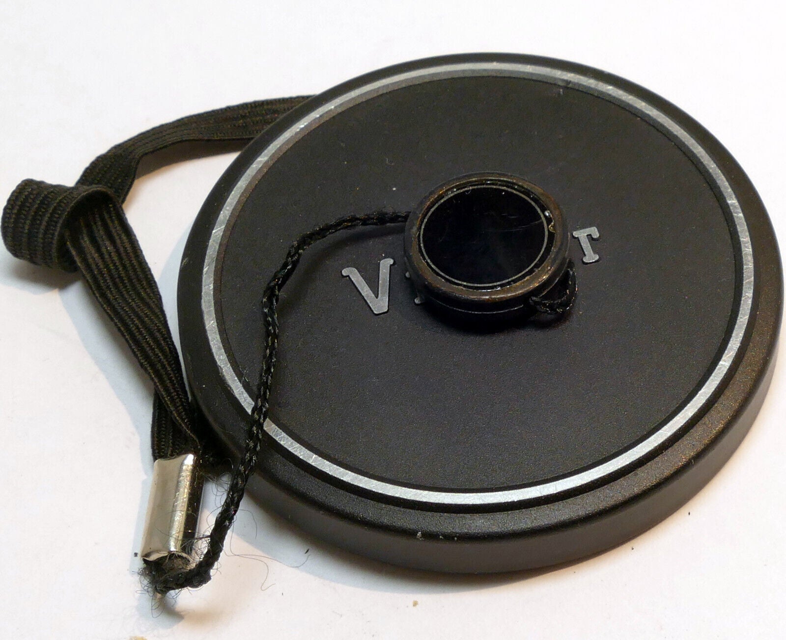 55mm Slip on Front Lens Cap Metal with keeper string  for Vivitar