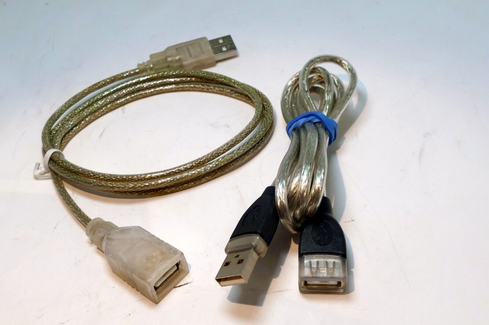 3 feet Type A USB Female Connector to Type A Male Cable Extension 2 pack lot