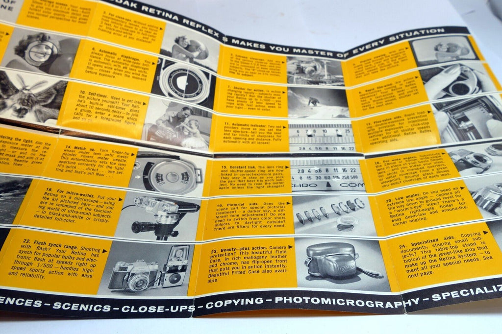 Sales Brochure for Kodak Retina S camera Reflex 1960  English advertisement
