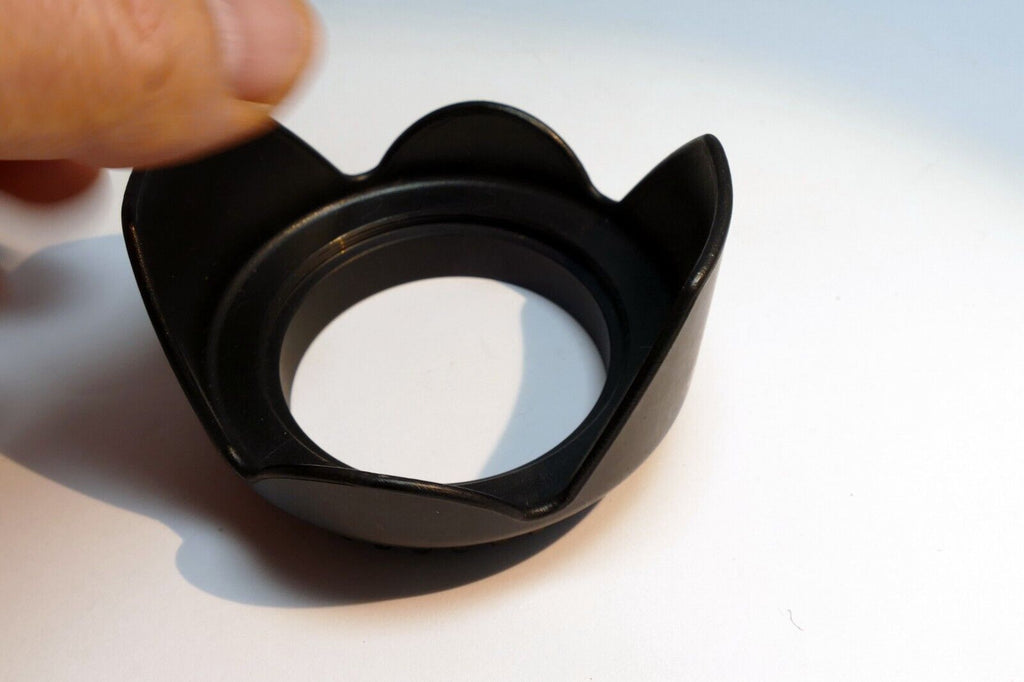 52mm plastic Lens Hood Shade  threaded  petal shaped for 18-5mm