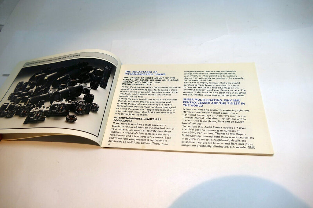 Pentax K100  System  chart lens accessory guide brochure