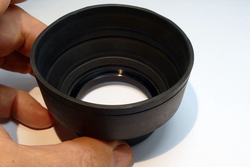 52mm Rubber Lens Hood Shade collapsible 3-way wide angle and telephoto