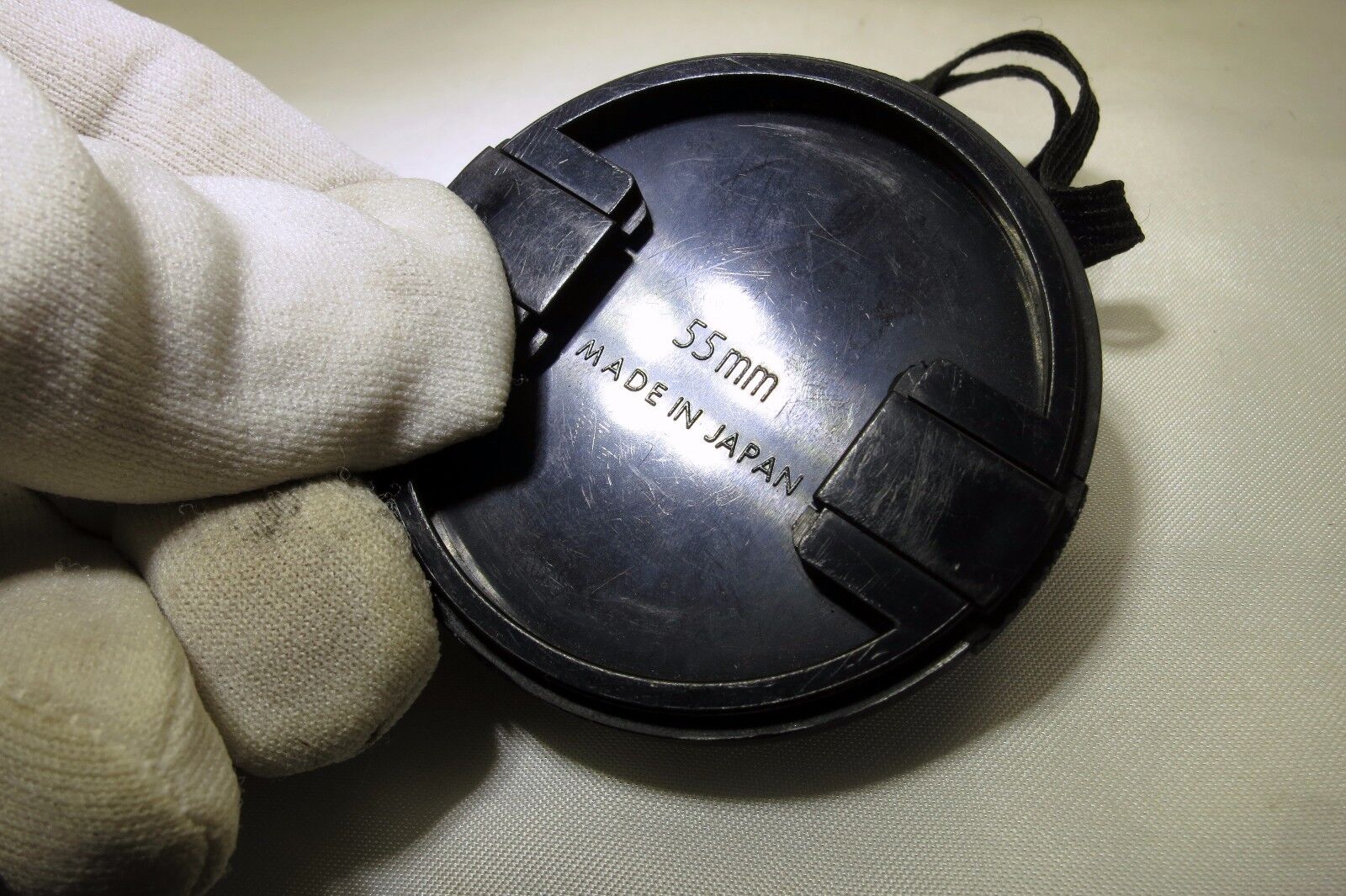 Sigma 55mm Front Cap dust cover with keeper string