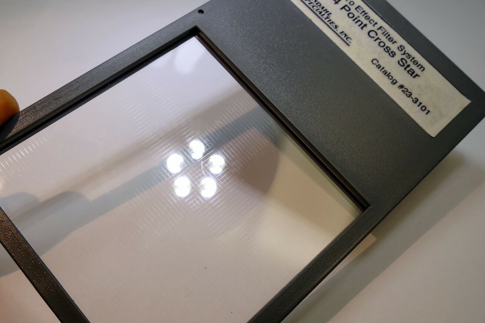 Lindahl 4-Point Cross Star CS Lens Filter drop in square 3X3" 23-3101