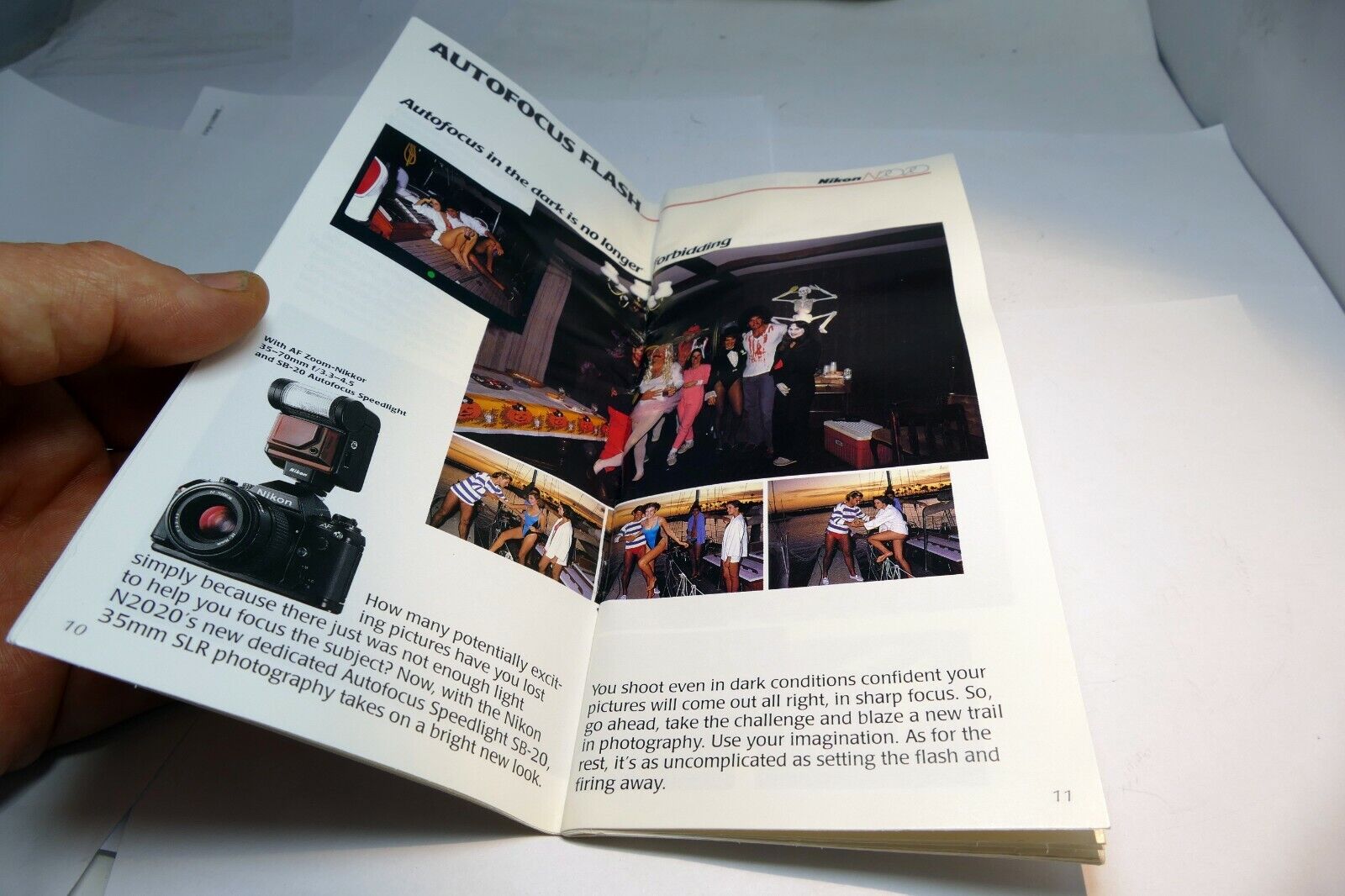 Nikon N2020 Camera  Brochure Photography Guide EN 1986 Dual Autofocus "All New"