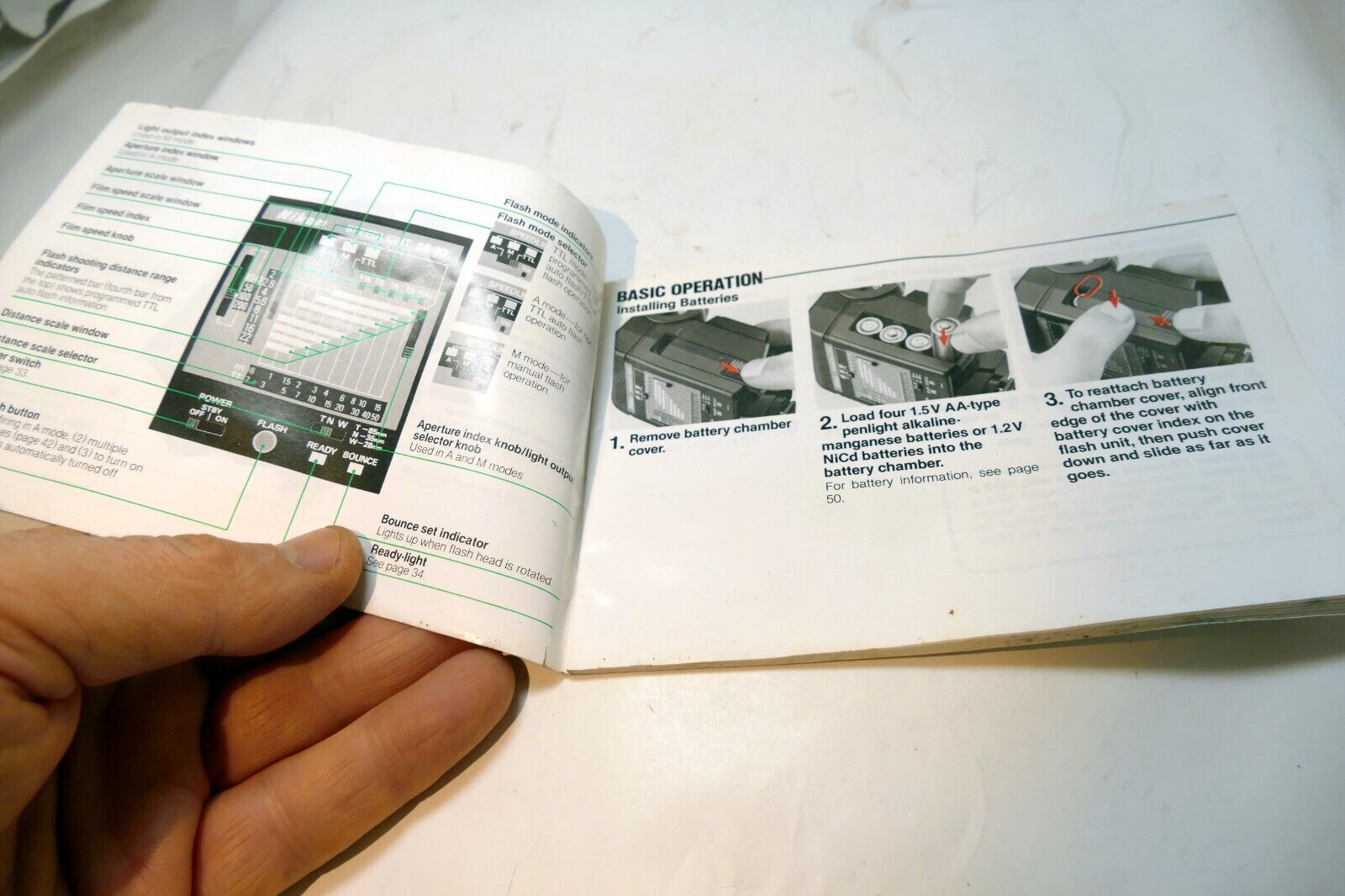 Nikon SB-20 Speedlight Flash Instructions manual guide English EN - vintage