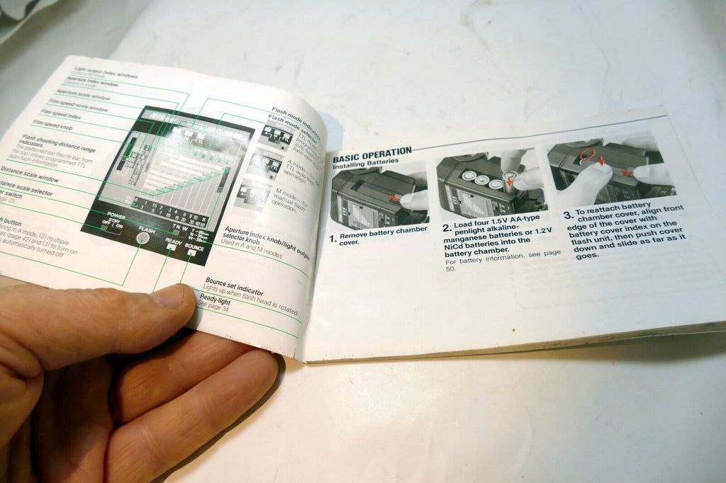 Nikon SB-20 Speedlight Flash Instructions manual guide English EN - vintage