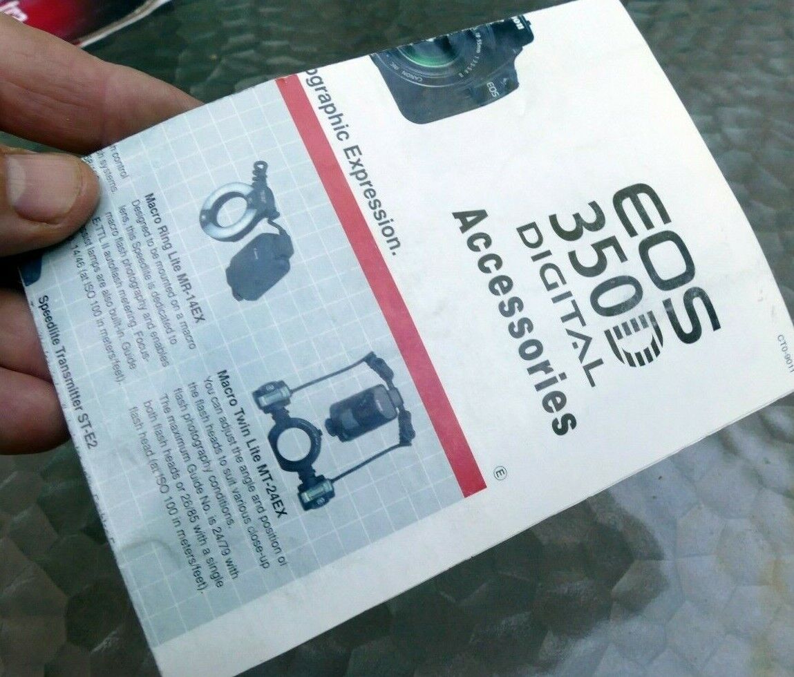 Canon EOS 350D XT digital accessory guide/list  Brochure