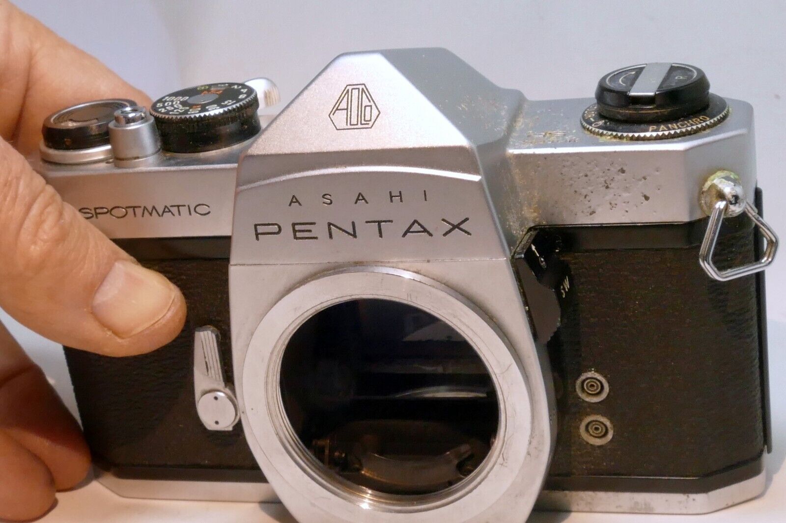 Pentax Spotmatic SP ASAHI Silver 35mm SLR Vintage Film Camera