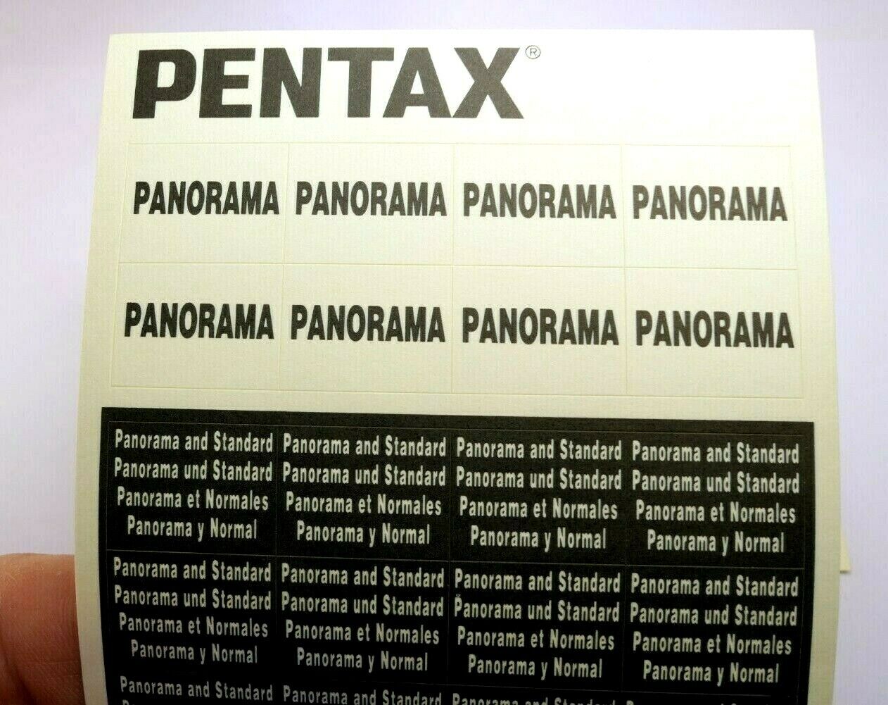 Pentax panorama sticker  for the film roll  IQ zoom series cameras 1989