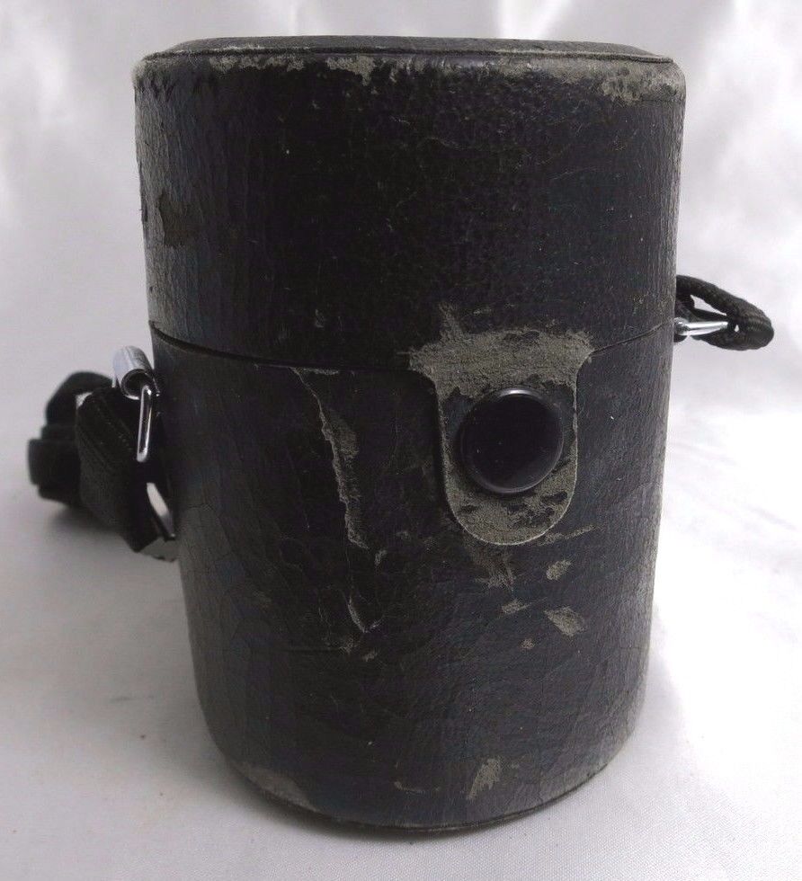 SMC Pentax-M 3.5/ 135mm  Black Leather Camera Lens Case & strap - Japan  S201029