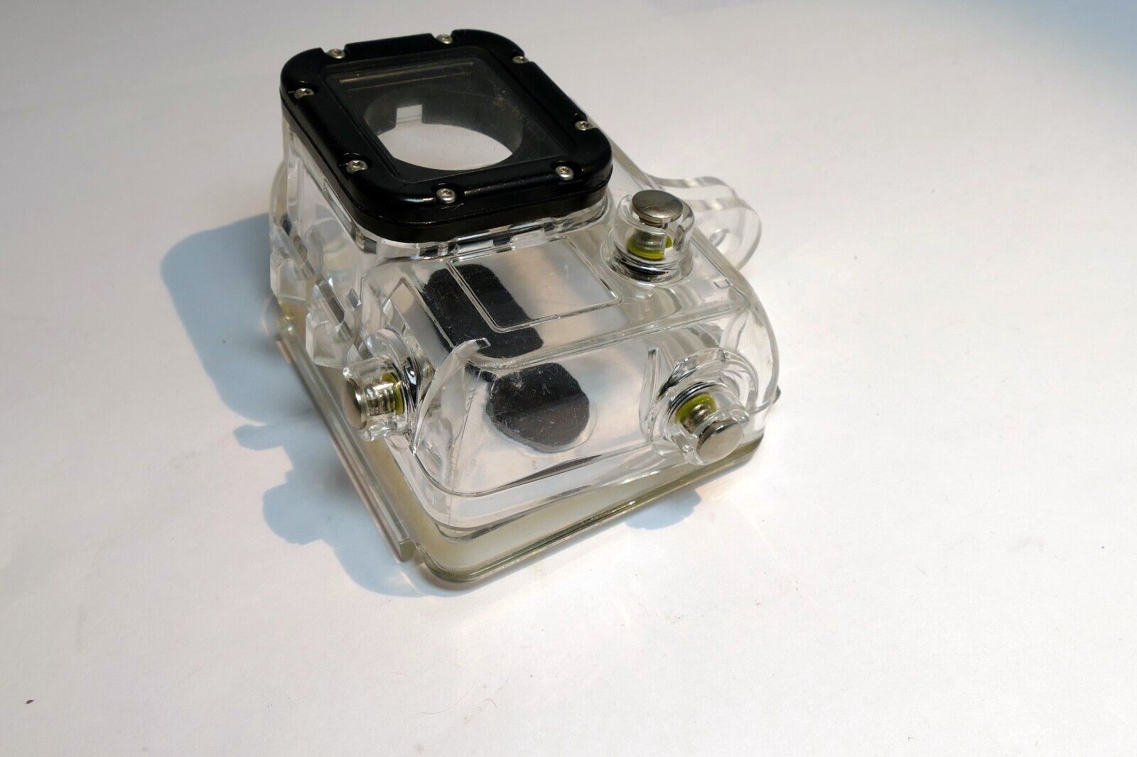 GoPro Hero 3 plastic housing case - - -  missing back plate lock buckle AS IS