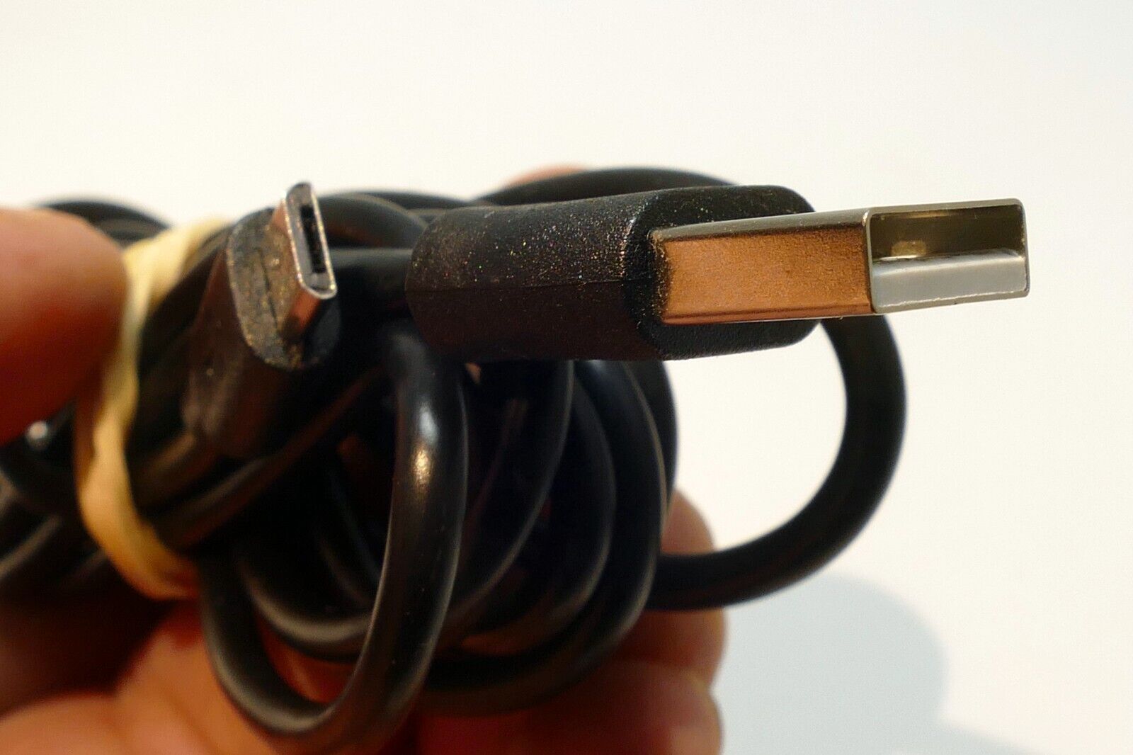 Mcro B to USB type A 2.0 Cable Black 3 feet long