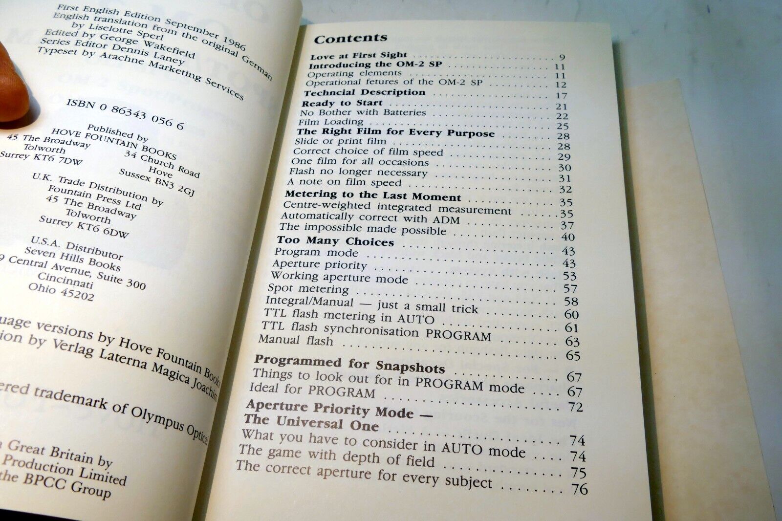 Olympus OM-2 2s Camera Guide by Michael Huber Paperback instruction EN English