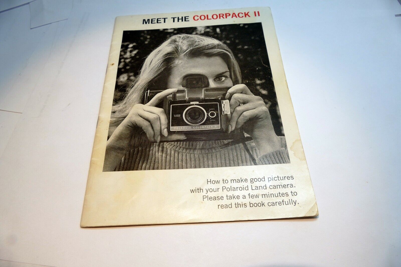 Polaroid Colorpack II  camera Operating Instruction Book Manual Guide