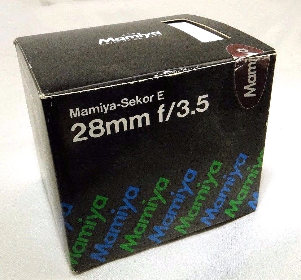 Empty box for Mamiya Sekor 28mm f3.5 E ZE with foam Lens