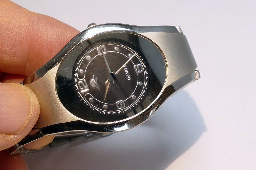 Mens Silver Tone Quartz Flex Band Arabic Numerals Watch - Needs Battery