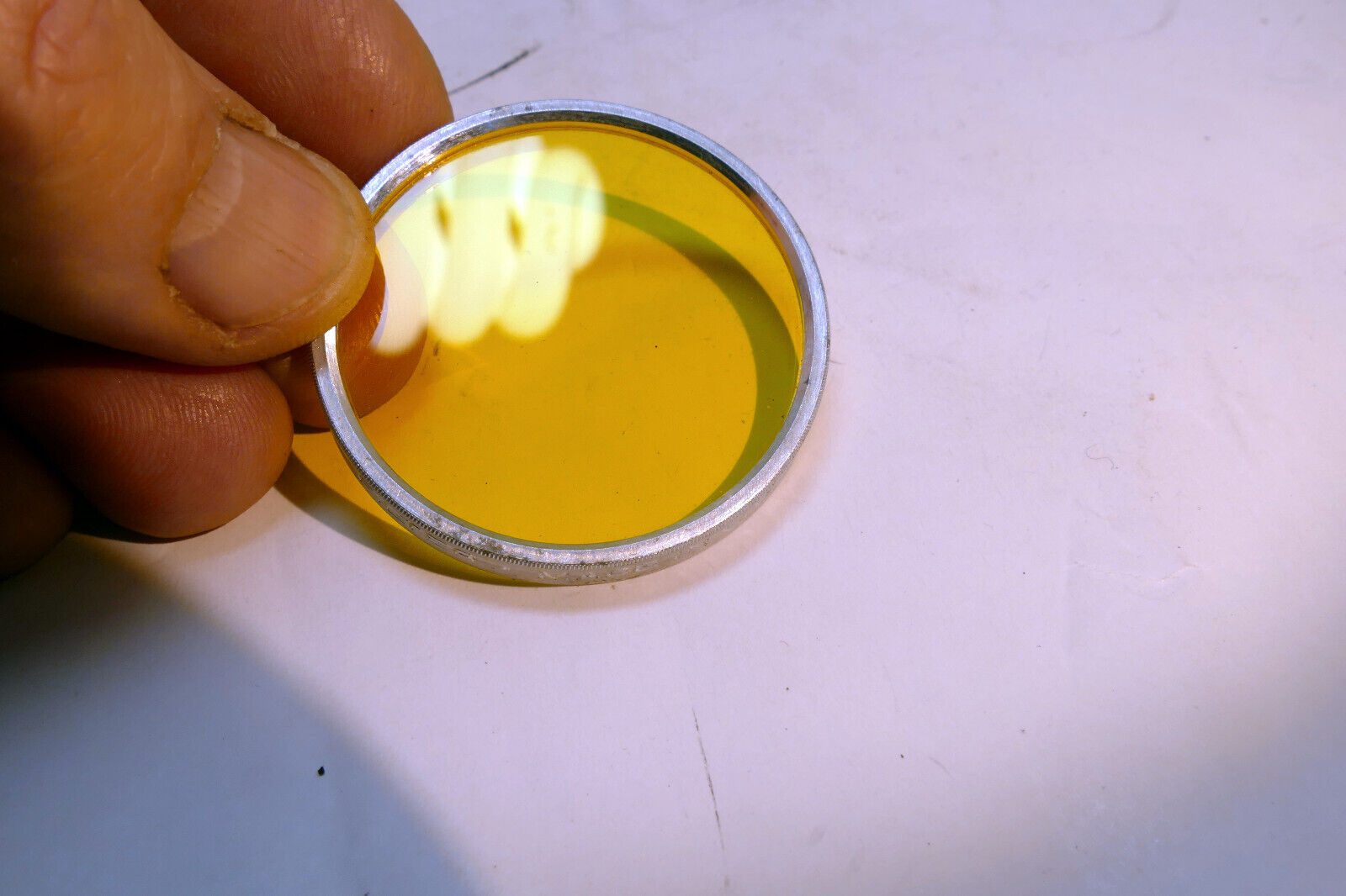 ARGUS Yellow 2 Filter series 6 VI made in USA LY Optical Glass 41mm